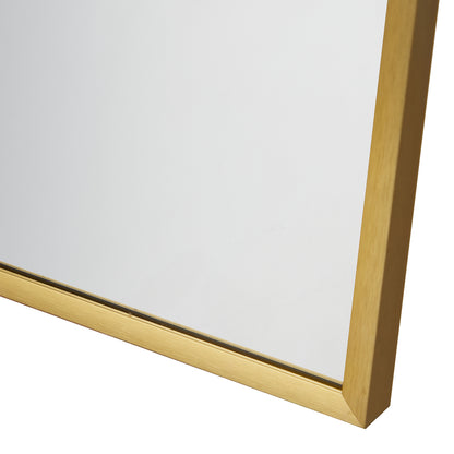 Oikiture Wall Mirrors 86x50cm Arched Gold Set of 2-Wall Mirror-PEROZ Accessories