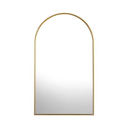 Oikiture Wall Mirrors 86x50cm Arched Gold Set of 2-Wall Mirror-PEROZ Accessories