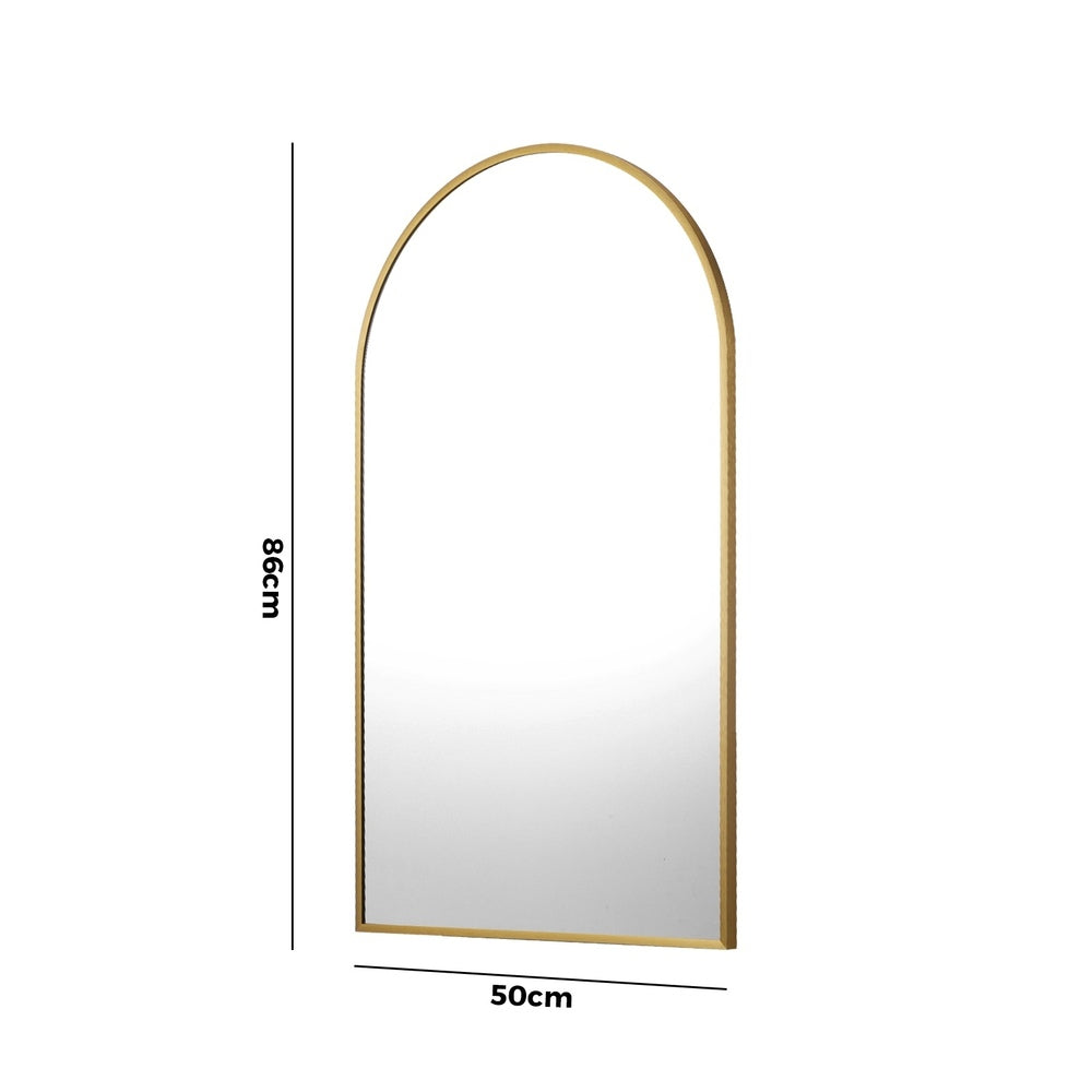 Oikiture Wall Mirrors 86x50cm Arched Gold Set of 2-Wall Mirror-PEROZ Accessories