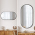 Oikiture Wall Mirrors Oval Mirror Black 84x50cm Set of 2-Wall Mirror-PEROZ Accessories