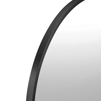 Oikiture Wall Mirrors Oval Mirror Black 84x50cm Set of 2-Wall Mirror-PEROZ Accessories