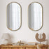 Oikiture Wall Mirrors Oval Mirror Gold 84x50cm Set of 2-Wall Mirror-PEROZ Accessories