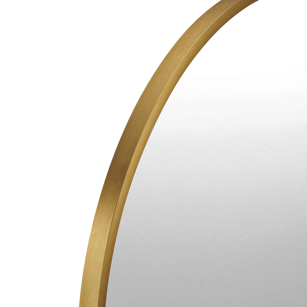 Oikiture Wall Mirrors Oval Mirror Gold 84x50cm Set of 2-Wall Mirror-PEROZ Accessories