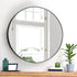 Oikiture Wall Mirrors Round 50cm Black Set of 2-Wall Mirror-PEROZ Accessories