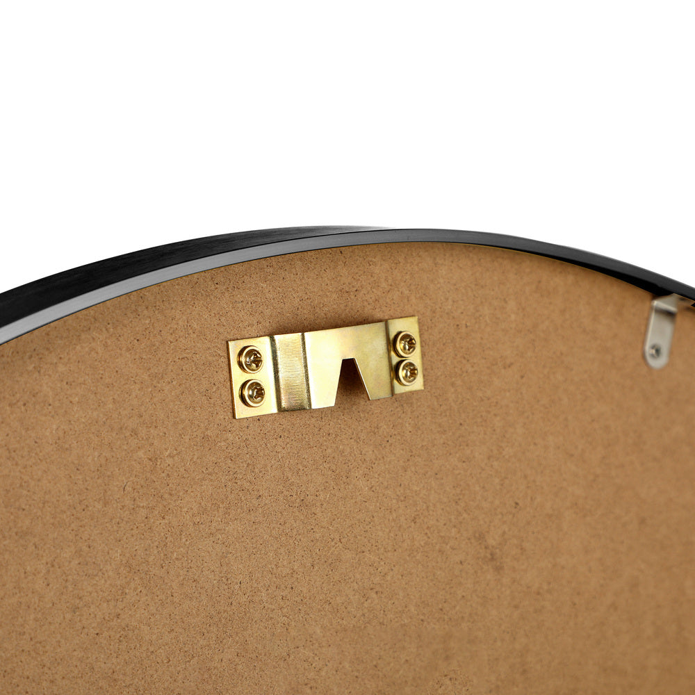 Oikiture Wall Mirrors Round 80cm Black Set of 2-Wall Mirror-PEROZ Accessories