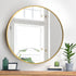 Oikiture Wall Mirrors Round 80cm Gold Set of 2-Wall Mirror-PEROZ Accessories