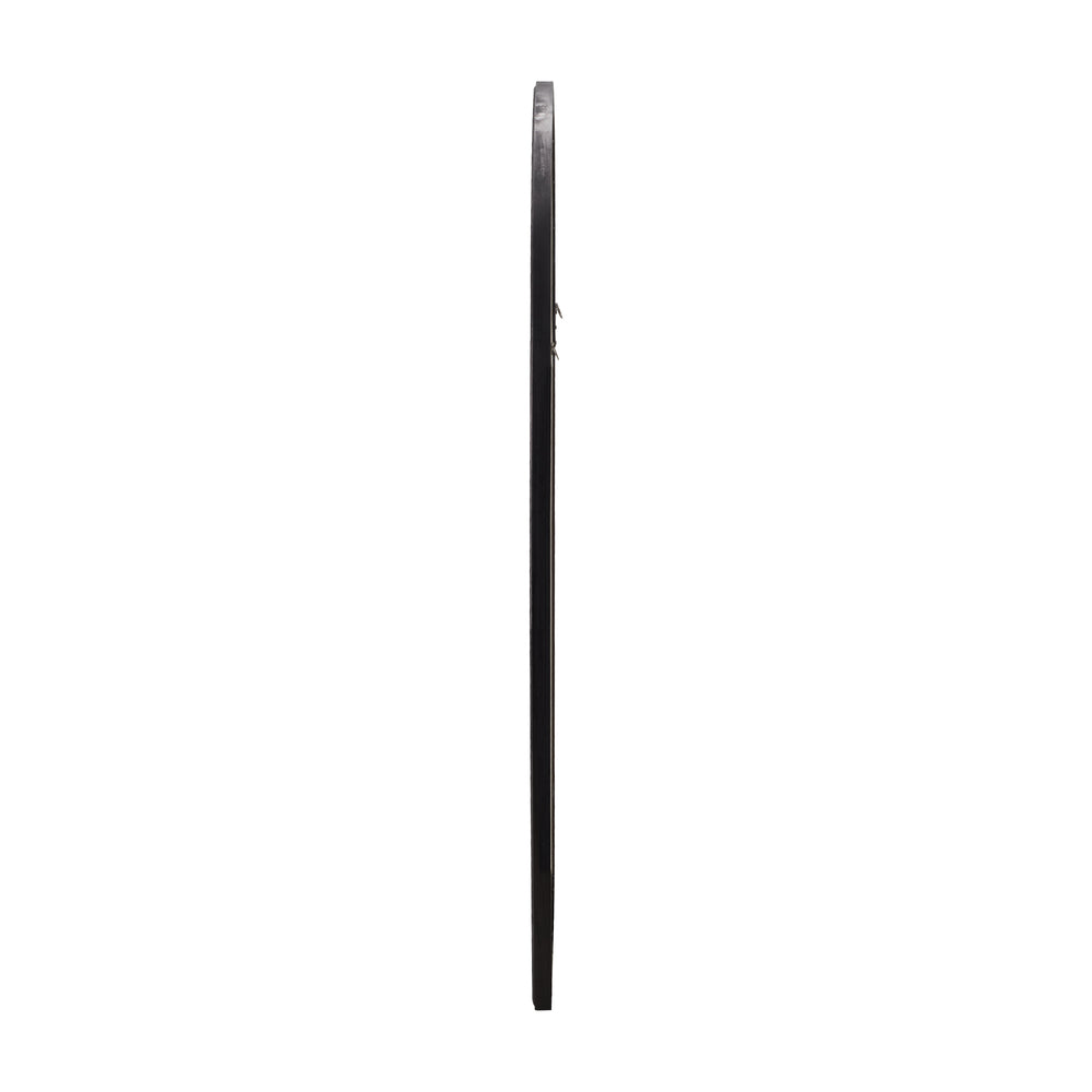 Oikiture Window Mirror Arched Wall Mirrors 76x51cm Black-Window Mirror-PEROZ Accessories