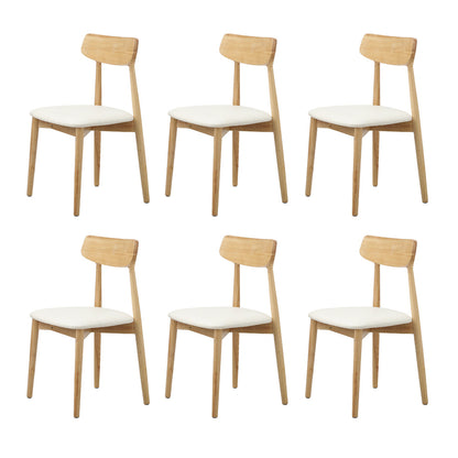 Oikiture Wooden 6-Seater Dining Table and Chairs Set-Dining Set-PEROZ Accessories