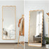 Oikiture Wooden Full Length Mirror 165x60cm Wavy Floor Mirrors-Full Length Mirror-PEROZ Accessories