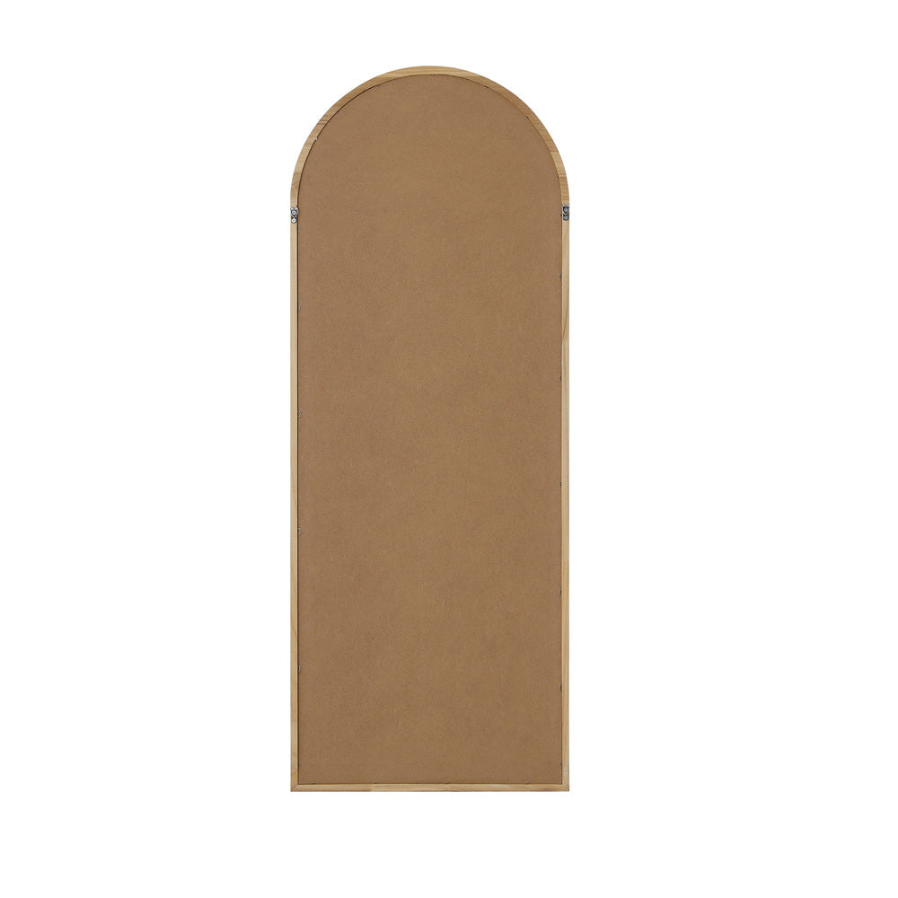 Oikiture Wooden Full Length Mirror 180x70cm Arched Floor Mirrors-Full Length Mirror-PEROZ Accessories