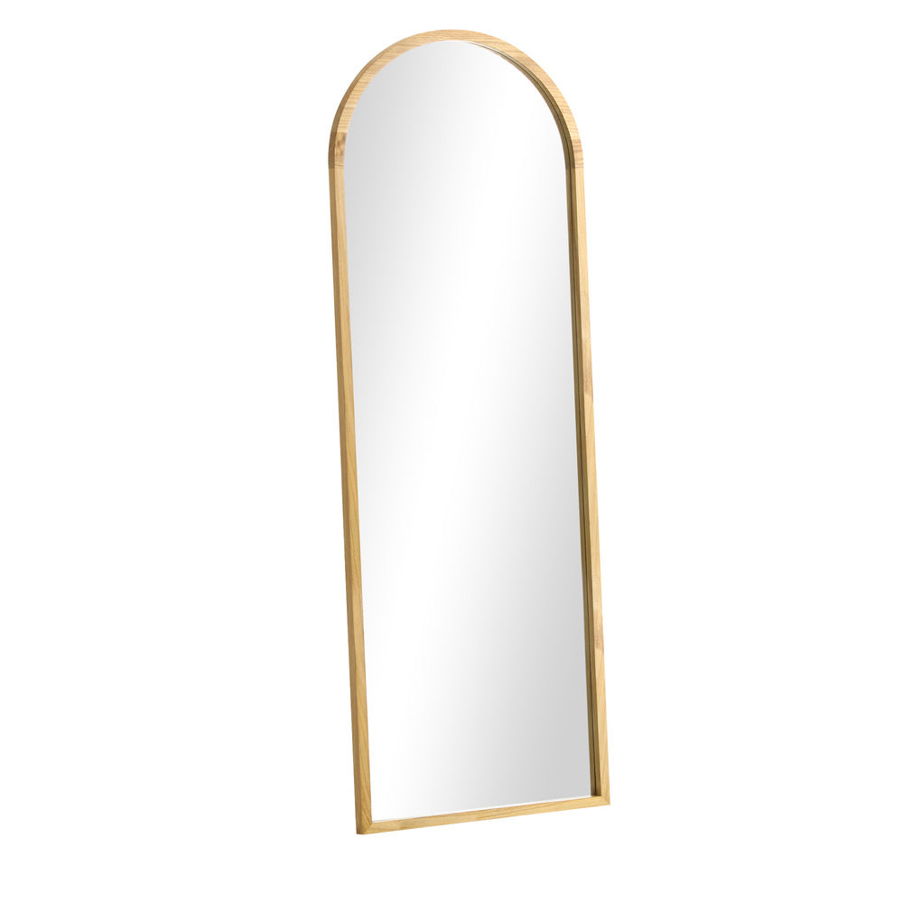 Oikiture Wooden Full Length Mirror 180x70cm Wavy Floor Mirrors-Full Length Mirror-PEROZ Accessories