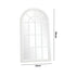 Oikiture Wooden Window Mirror Arched Wall Mirrors 130x70cm White-Window Mirror-PEROZ Accessories