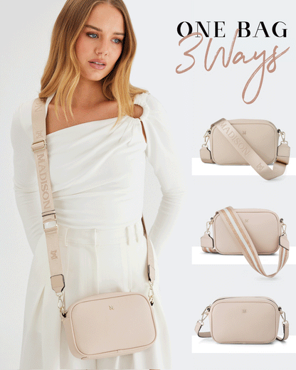 Monica Crossbody Bag &amp; 3 Straps - One Bag 3 Ways-Handbags-PEROZ Accessories