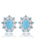 OPAL GLOW BARANGAROO BLUE CREATED OPAL EARRINGS-PEROZ Accessories