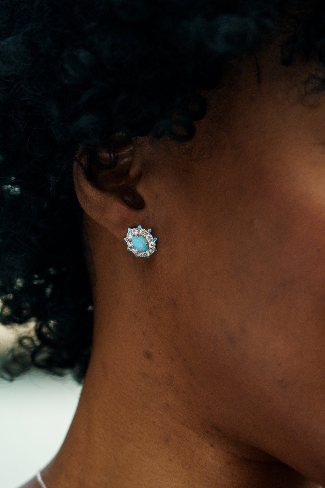 OPAL GLOW BARANGAROO BLUE CREATED OPAL EARRINGS-PEROZ Accessories