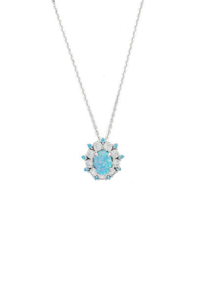 OPAL GLOW BARANGAROO BLUE CREATED OPAL PENDANT-PEROZ Accessories