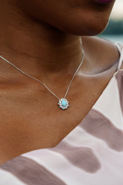 OPAL GLOW BARANGAROO BLUE CREATED OPAL PENDANT-PEROZ Accessories
