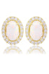 OPAL GLOW BLACKWATTLE WHITE CREATED OPAL EARRINGS GOLD-PEROZ Accessories