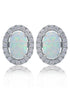 OPAL GLOW BLACKWATTLE WHITE CREATED OPAL EARRINGS SILVER-PEROZ Accessories