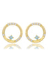 OPAL GLOW BLUE CREATED OPAL CIRCLE EARRINGS GOLD-PEROZ Accessories