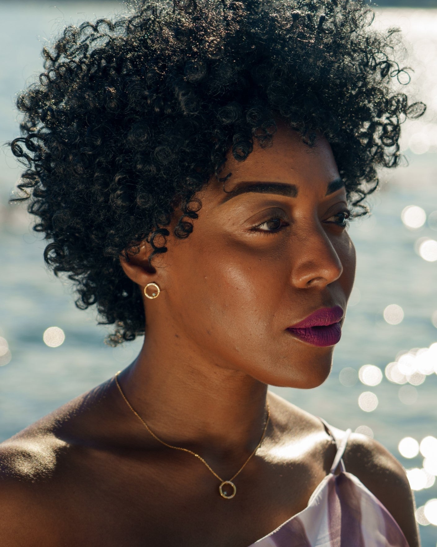 OPAL GLOW BLUE CREATED OPAL CIRCLE EARRINGS GOLD-PEROZ Accessories