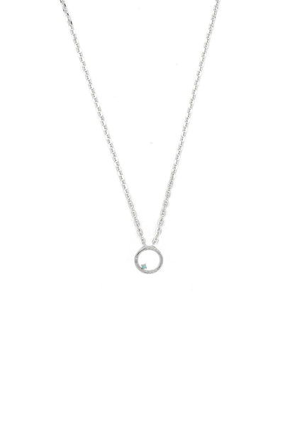 OPAL GLOW BLUE CREATED OPAL CIRCLE PENDANT SILVER-PEROZ Accessories