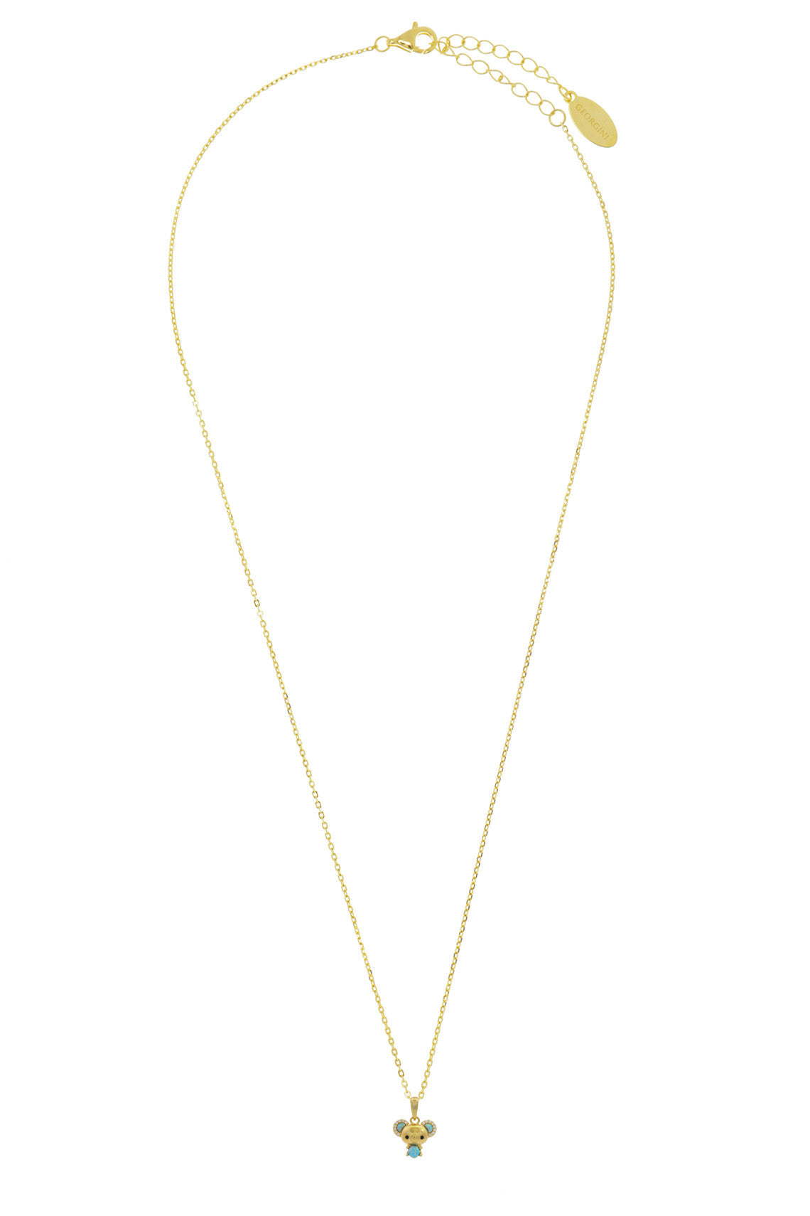 OPAL GLOW BLUE CREATED OPAL KOALA PENDANT GOLD-PEROZ Accessories