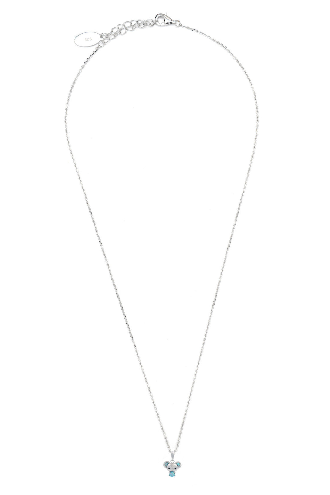 OPAL GLOW BLUE CREATED OPAL KOALA PENDANT SILVER-PEROZ Accessories