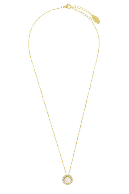 OPAL GLOW MARRINAWI WHITE CREATED OPAL PENDANT GOLD-PEROZ Accessories