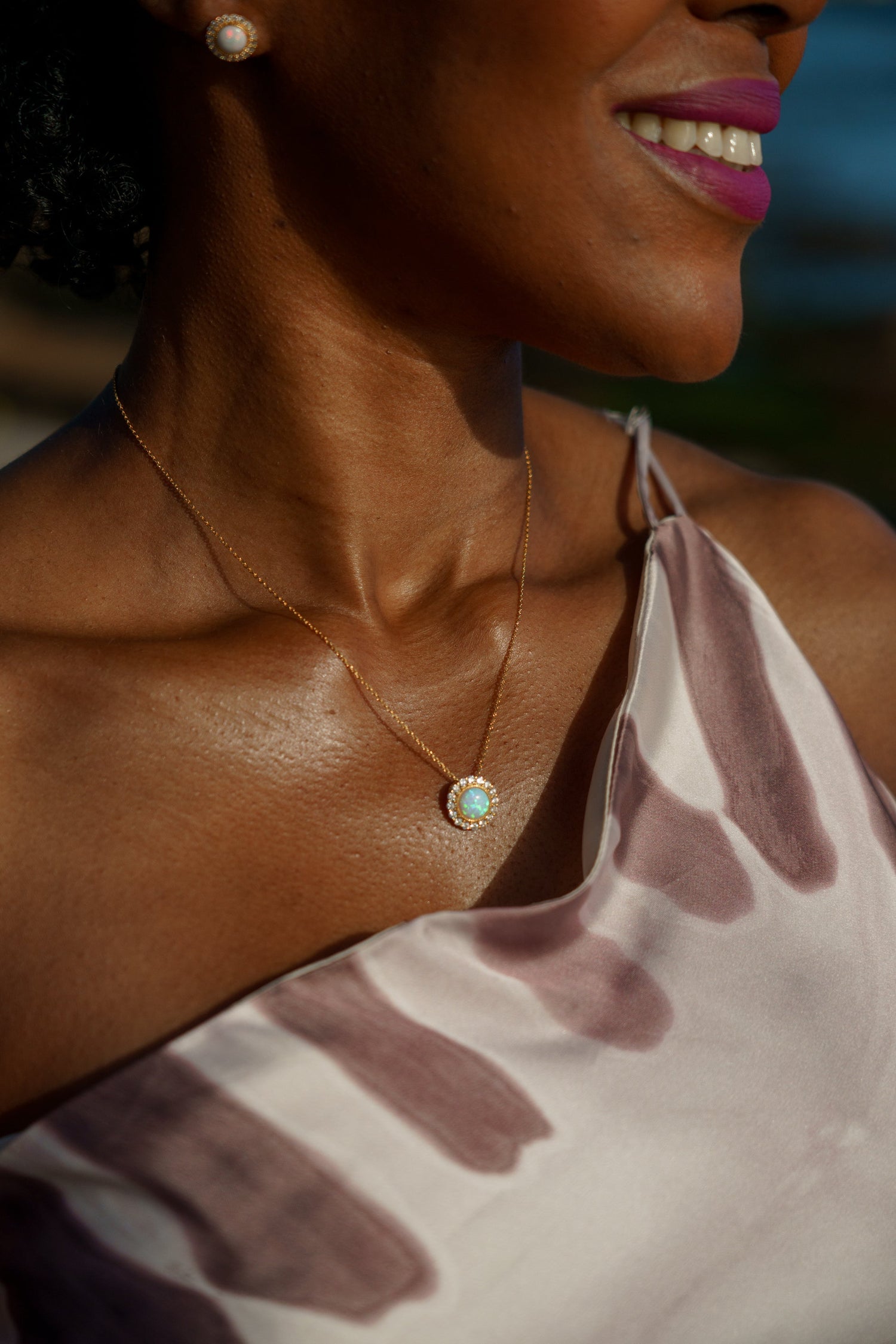 OPAL GLOW MARRINAWI WHITE CREATED OPAL PENDANT GOLD-PEROZ Accessories