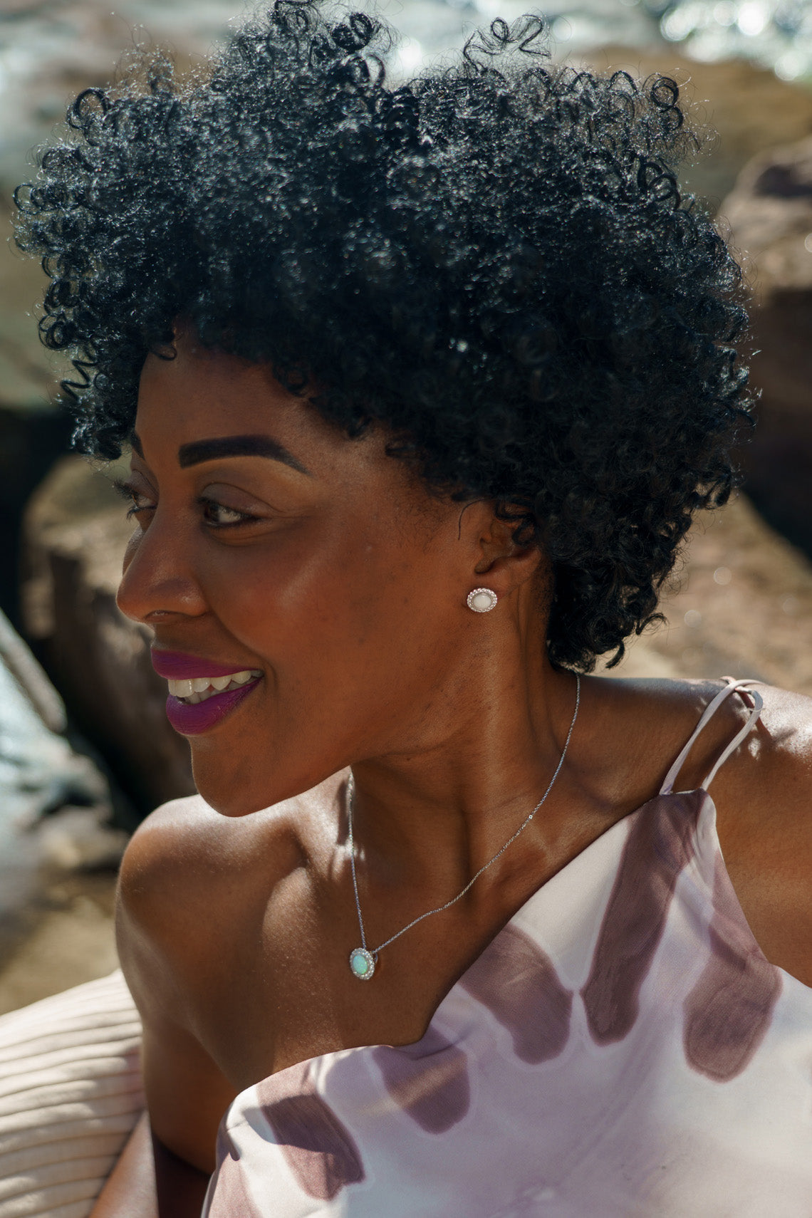 OPAL GLOW MARRINAWI WHITE CREATED OPAL PENDANT SILVER-PEROZ Accessories