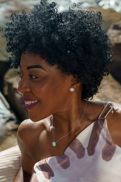 OPAL GLOW MARRINAWI WHITE CREATED OPAL PENDANT SILVER-PEROZ Accessories