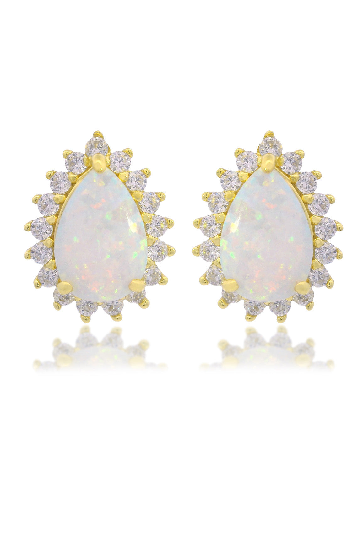 OPAL GLOW ROZELLE WHITE CREATED OPAL EARRINGS GOLD-PEROZ Accessories