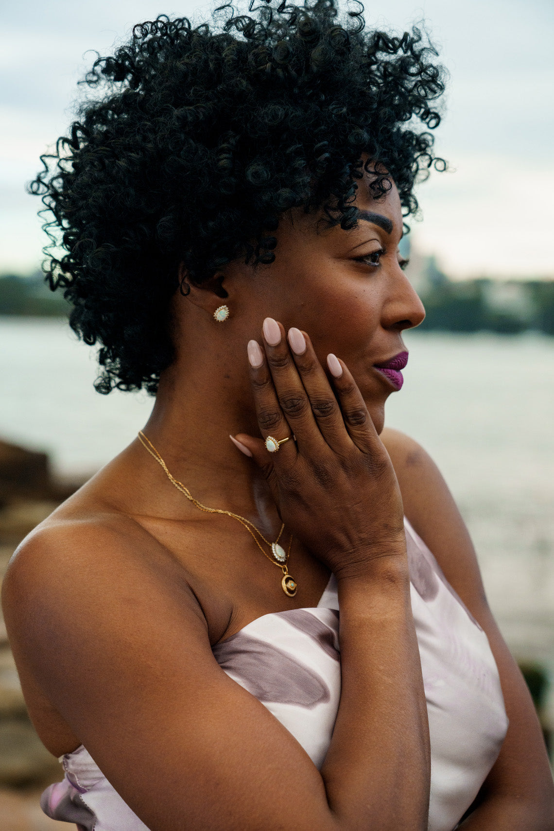 OPAL GLOW ROZELLE WHITE CREATED OPAL RING GOLD-PEROZ Accessories