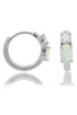 OPAL GLOW WHITE CREATED OPAL HOOP EARRINGS SILVER-PEROZ Accessories