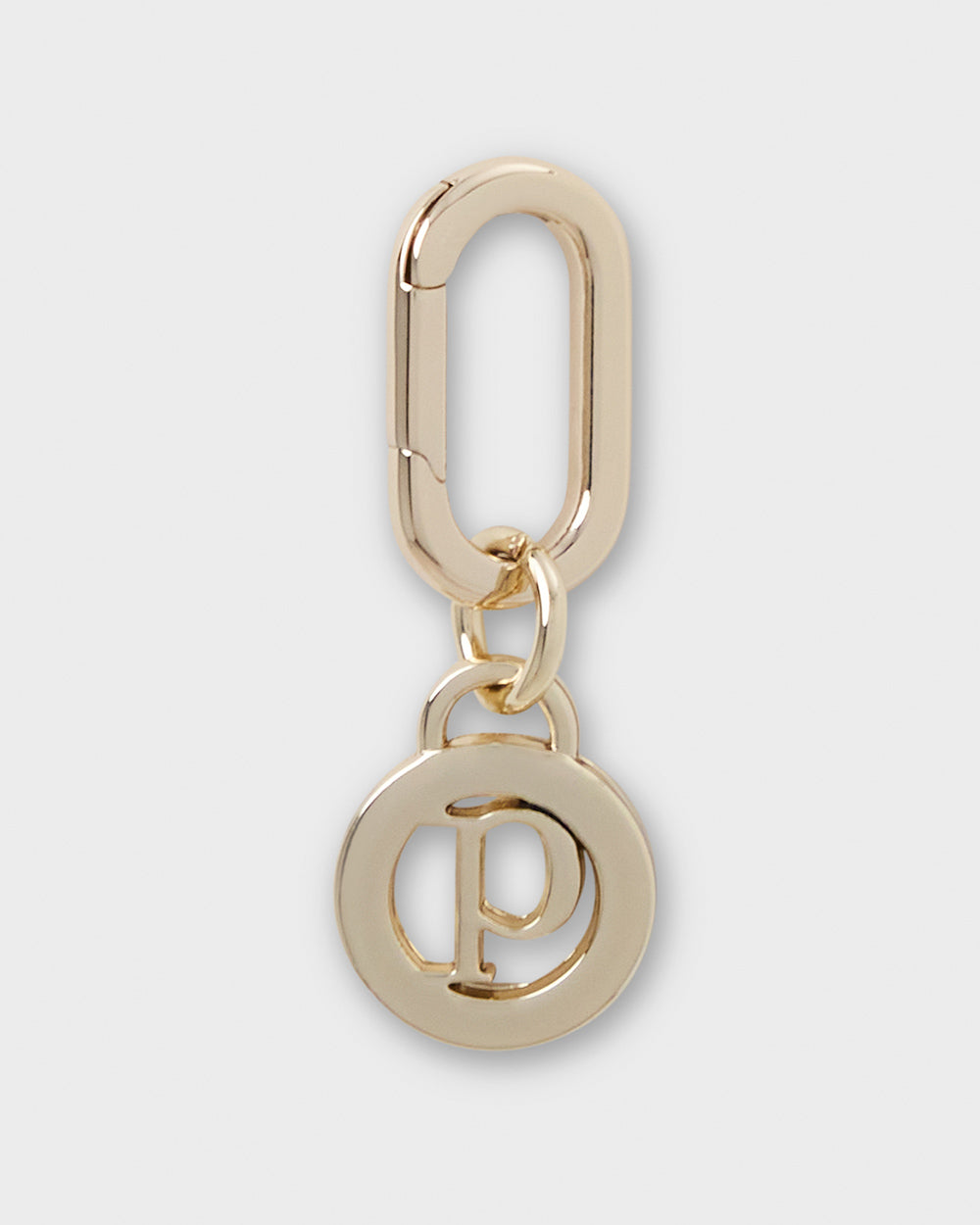 Letter P Charm With Oval Hinge Ring Clip-Accessories-PEROZ Accessories