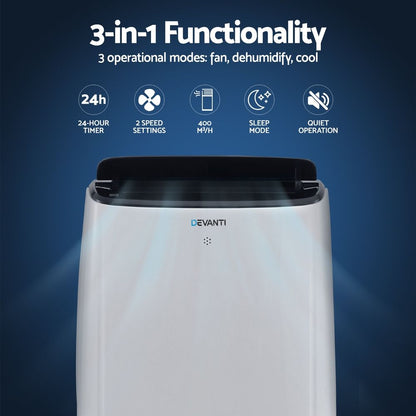 Devanti Portable Air Conditioner WiFi 7000BTU-Appliances > Air Conditioners > Air Conditioner Accessories-PEROZ Accessories