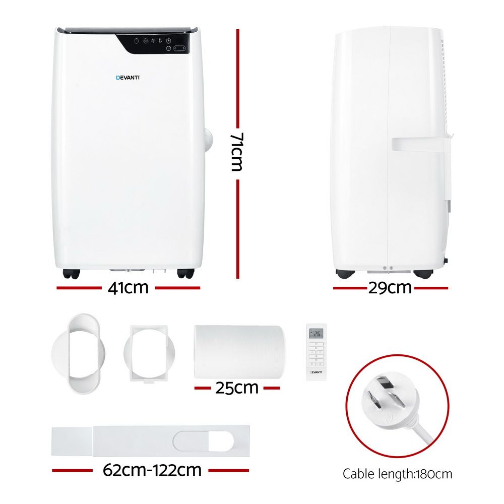 Devanti Portable Air Conditioner Dehumidifier Fan 12000BTU-Appliances > Air Conditioners > Portable Air Conditioners-PEROZ Accessories