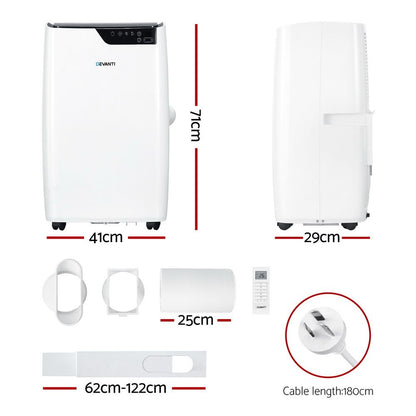 Devanti Portable Air Conditioner Dehumidifier Fan 12000BTU-Appliances > Air Conditioners > Portable Air Conditioners-PEROZ Accessories