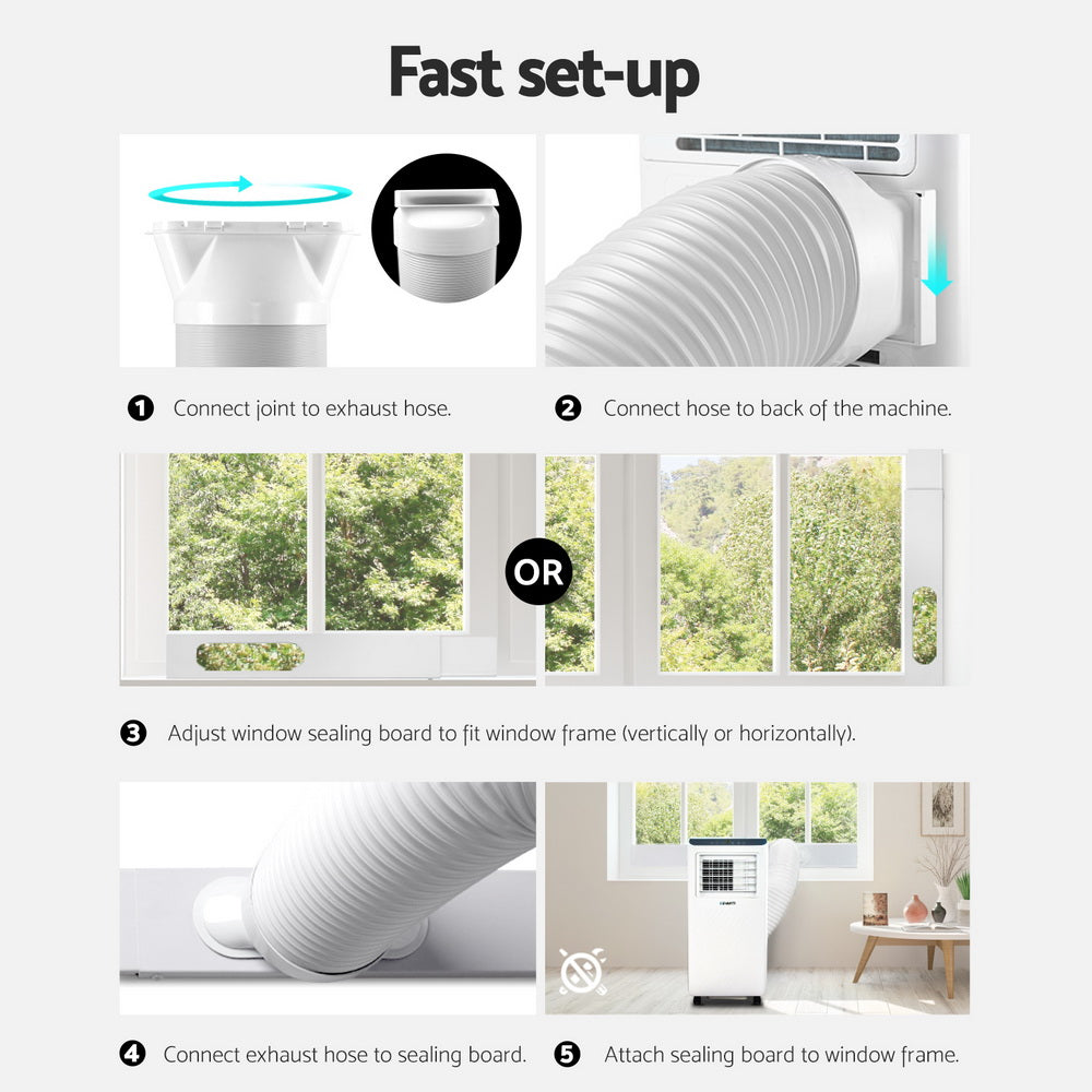 3-in-1 Devanti Portable Air Conditioner Dehumidifier Fan 7000BTU-Appliances &gt; Air Conditioners &gt; Portable Air Conditioners-PEROZ Accessories