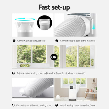 3-in-1 Devanti Portable Air Conditioner Dehumidifier Fan 7000BTU-Appliances &gt; Air Conditioners &gt; Portable Air Conditioners-PEROZ Accessories