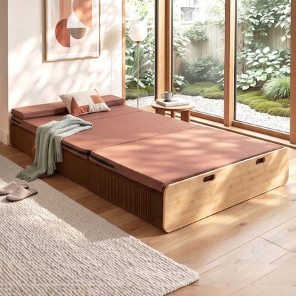 Artiss Folding Kraft Paper Bed Frame with Mattress and Pillow 300kg Capacity 200x120cm-Furniture > Bedroom > Beds &amp; Bed Frames-PEROZ Accessories