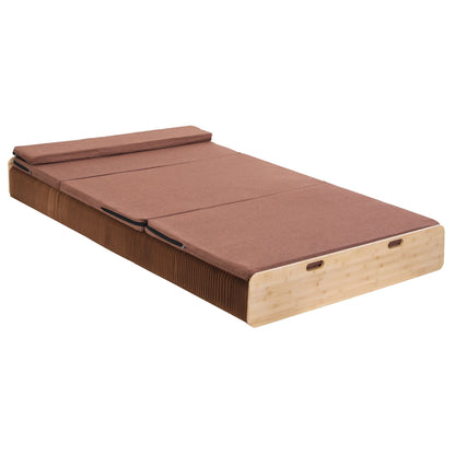 Artiss Folding Kraft Paper Bed Frame with Mattress and Pillow 300kg Capacity 200x120cm-Furniture > Bedroom > Beds &amp; Bed Frames-PEROZ Accessories