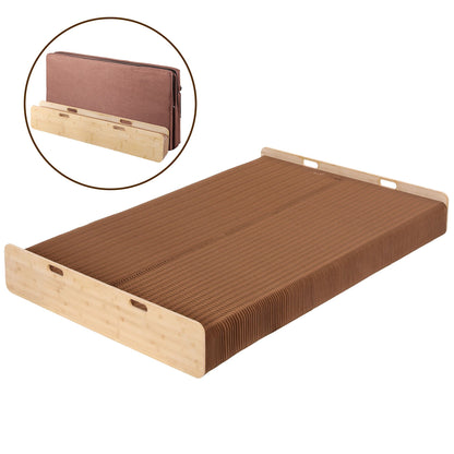 Artiss Folding Kraft Paper Bed Frame with Mattress and Pillow 300kg Capacity 200x120cm-Furniture > Bedroom > Beds &amp; Bed Frames-PEROZ Accessories