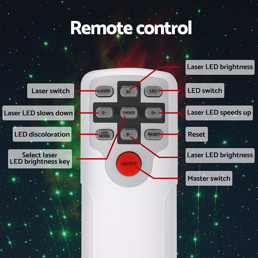 Gardeon Projector Party Light LED Starry Sky Galaxy Laser Projection Night Lamp-Occasions &gt; Party Lights-PEROZ Accessories