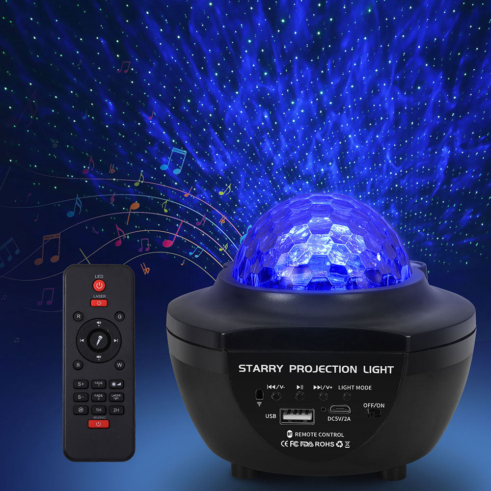 Gardeon Projector Party Night Light LED Galaxy Starry Sky Ocean Star Lamp Music-Occasions &gt; Party Lights-PEROZ Accessories