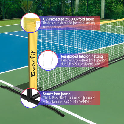 Everfit 10ft Portable Pickle Ball Net Adjustable Multi-Sport for Badminton Tennis Pickleball Volleyball-Sports &amp; Fitness &gt; Racquet Sports &gt; Pickleball-PEROZ Accessories