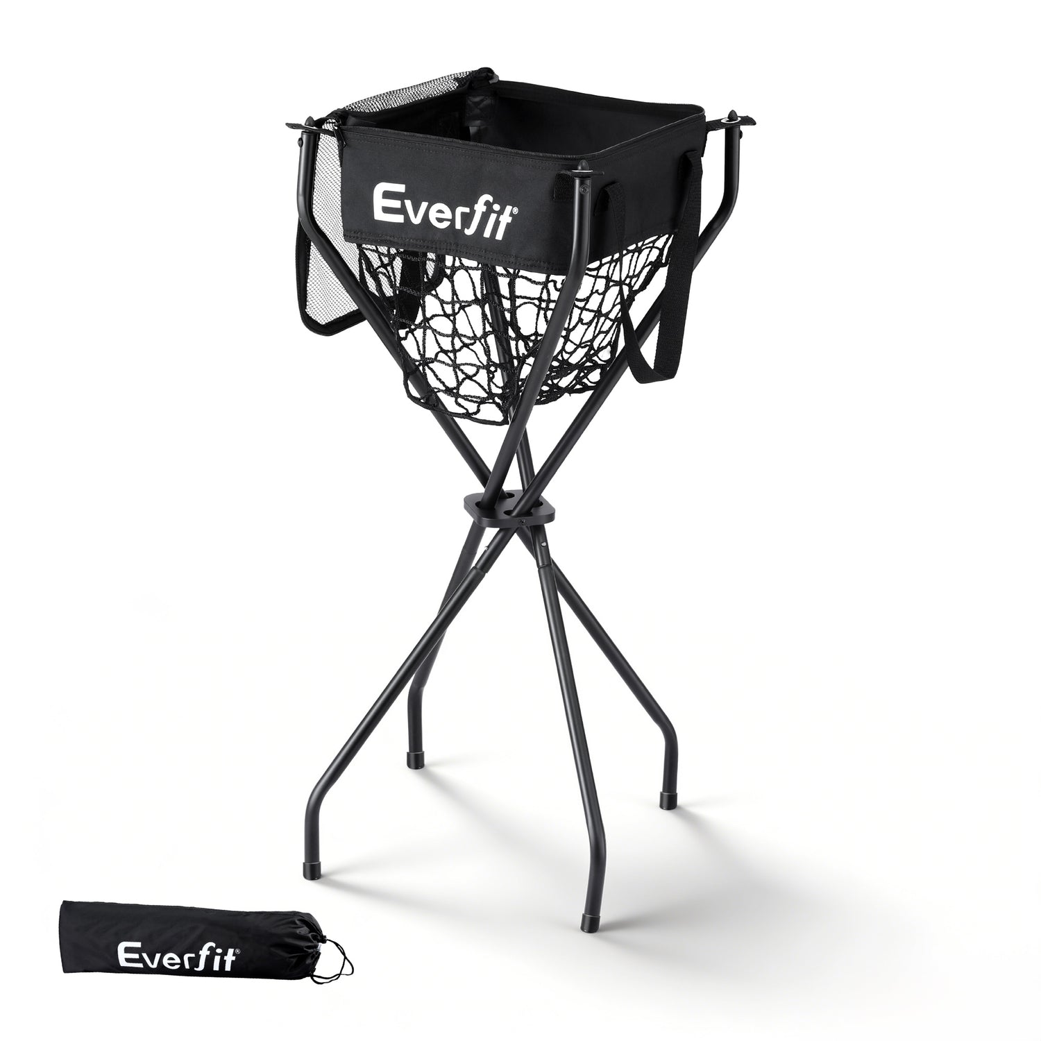 Everfit Portable Ball Cart Foldable Pickleball Tennis Baseball Softball-Sports &amp; Fitness > Racquet Sports > Pickleball-PEROZ Accessories