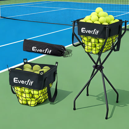Everfit Portable Ball Cart Foldable Pickleball Tennis Baseball Softball-Sports &amp; Fitness > Racquet Sports > Pickleball-PEROZ Accessories