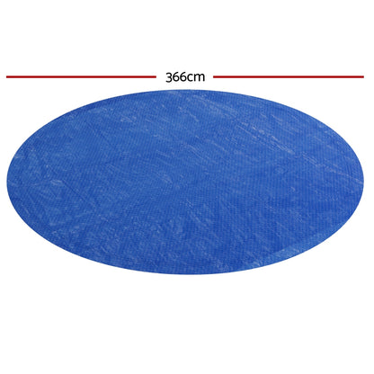 Aquabuddy Pool Cover Fit 3.66m Round Above-ground Swimming Pool Blanket Blue-Home &amp; Garden &gt; Pool &amp; Accessories &gt; Pool Covers &amp; Accessories-PEROZ Accessories